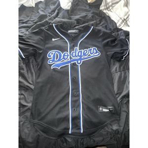 Nike Los Angeles Dodgers Jersey Black And Blue Size M